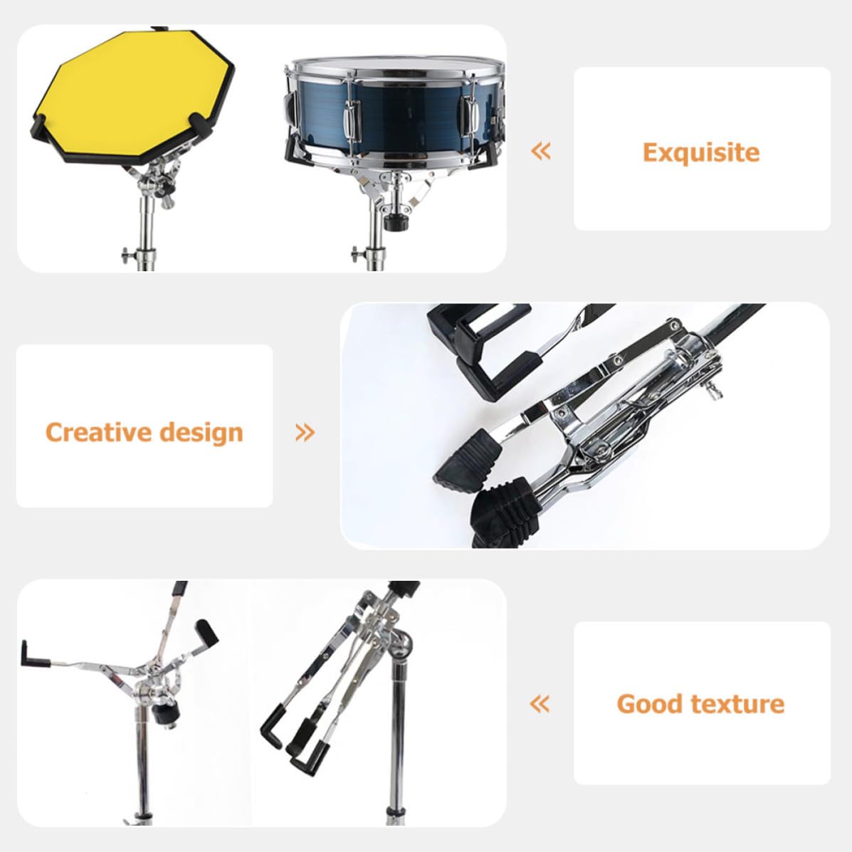 Verstellbarer Snare Drum Ständer mit Halterung aus Legierung