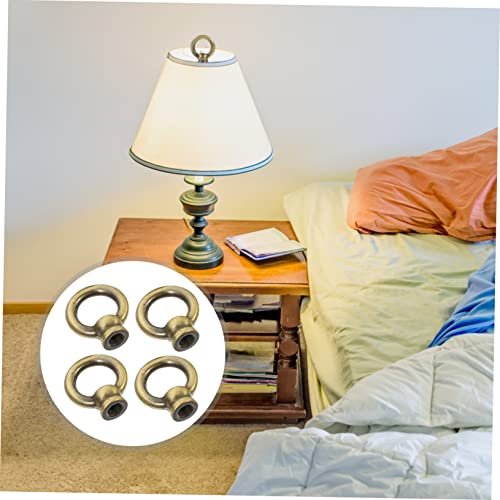 Image of 4Pcs Metal Lamp Finials Decorative Caps for Table and Floor Lamps Stylish Lamp Shade Accessories 1.97 X 1.57 X 0.7 Inch