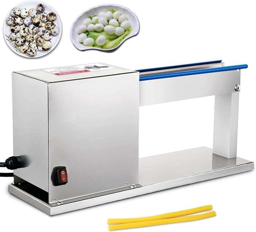 Electric Quail Egg shelling Machine, Stainless Steel Bird Egg shelling Tool, 28W, 50KG/H, Low Noise, high Work Efficiency, Suitable for Home and Restaurant