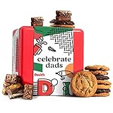 David's Cookies Father's Day Gift Gourmet Cookies & Brownies Assortment - Assorted Fresh Baked Signature Cookies & Brownies in a Celebrate Dads Designed Tin - Delicious Ideal Gift For Dads This Father's Day