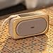 House of Marley Roots Solar Speaker - Portable Bluetooth, IP67 Water-Resistant, 14 Hr Playtime, Solar Charging, Quick Charge, Bottle Opener, Stereo Pair, Eco-Friendly Bamboo Design (Cream)