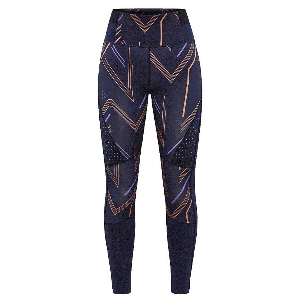 Craft Sportswear Pro Charge Blocked, legginsy treningowe z wysokim stanem, idealne do biegania, jogi, siłowni, Blaze-Cliff, XS