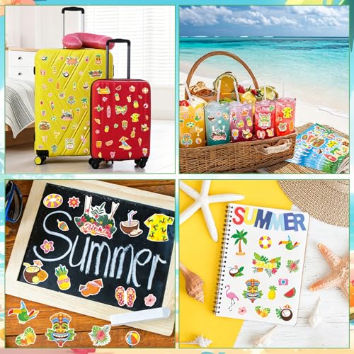 471Pcs Summer Stickers, Self Adhesive Hawaii Tropical Sticker Summer Pineapple Sun Beach Stickers for Scrapbooks Envelopes Cards Gifts Crafts Party Favors Class Rewards - image 5