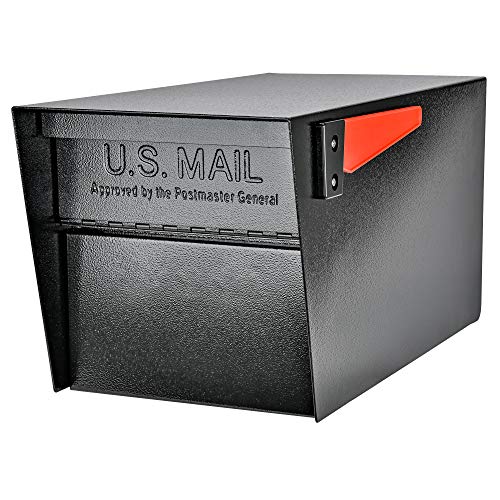 Mail Boss 7526 Mail Manager Street Safe Locking Security Mailbox, Schwarz