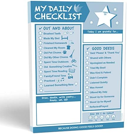 InnerGuide Daily Checklist for Kids - Fun Tear off Planning Pad - 90 Days - Chore List - Educational Tool - Teach Life Skills to Children
