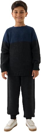 Unisex  ocuk Triko Tak m   Kazak ve Alt/ kili Set/Rahat Kal p