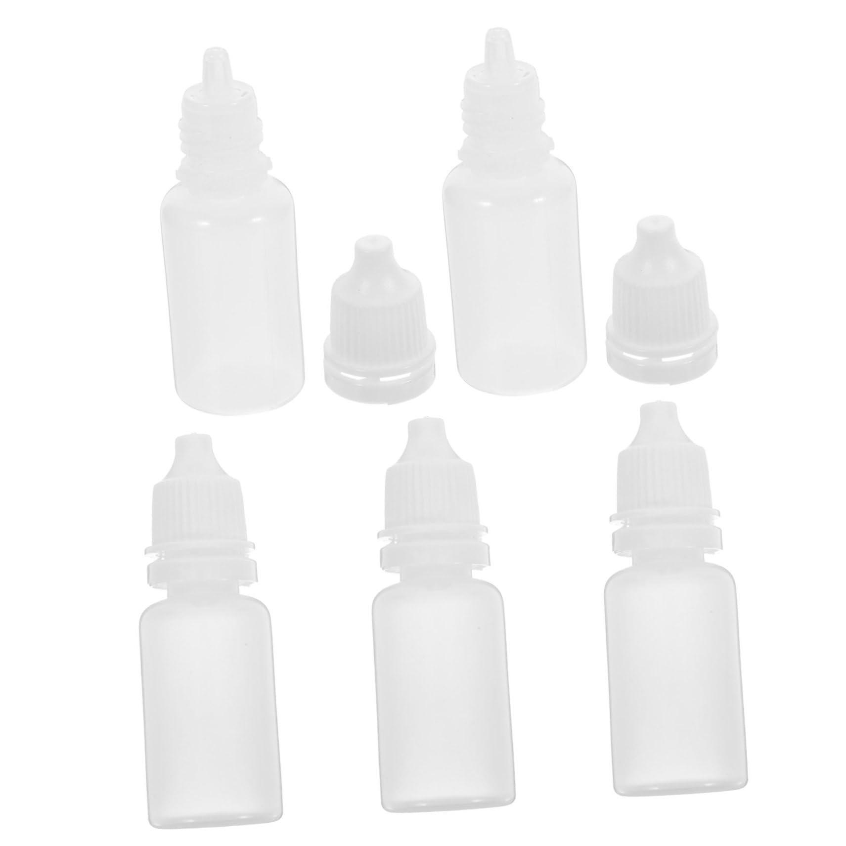 FUNOMOCYA 10ml Empty Eye Dropper Bottles Plastic Liquid Dropper Bottle Childproof Cap