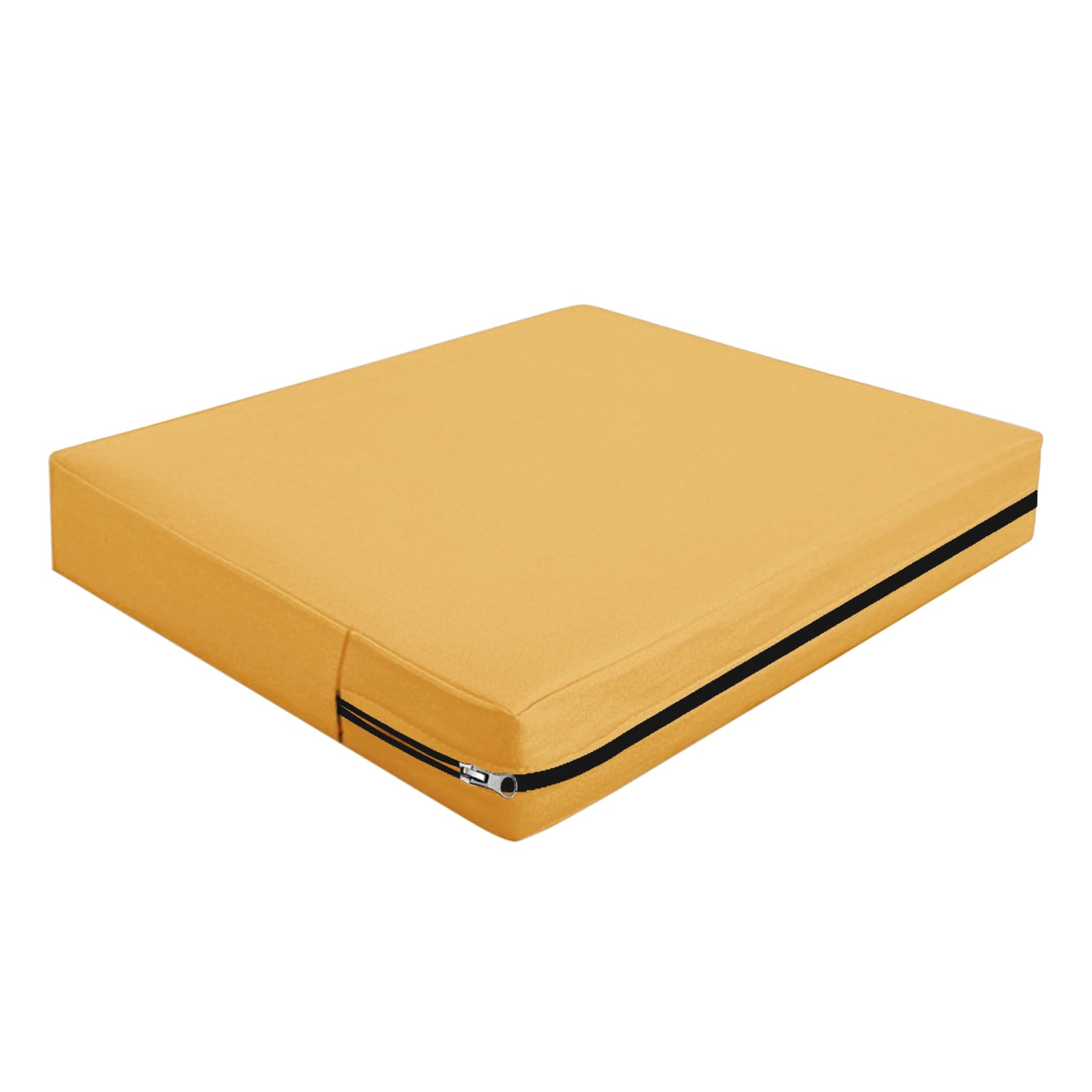 SYLC Outdoor Seat Cushion Covers with Zipped, Waterproof Rattan Furniture Cushion Covers, Sofa Upholstery Covers for Garden Patio Caravans Motorhome Bench (Mango yellow,50×55×10cm) — image 1
