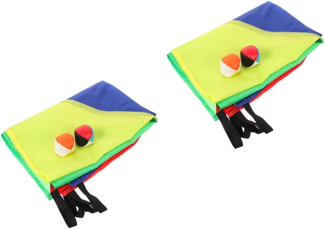 Outdoor Sensory Fitness Equipment Rainbow Umbrella Plaything with Cloth Colorful Balls Enhances Teamwork