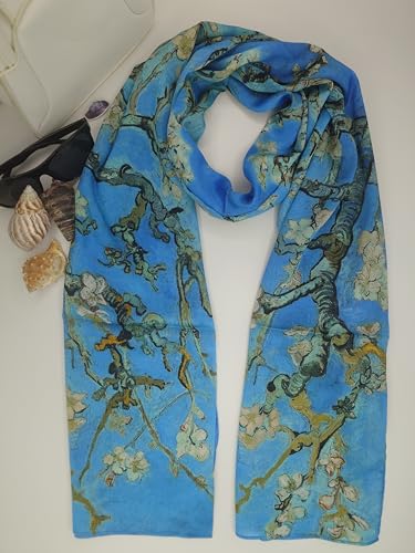 MutluHan Turkish Scarf - 100% Silk Floral Design | Sky Blue | Luxurious and Comfortable Women’s Scarf, Perfect for Gifts and Special Occasions, Suitable for Daily, Evening and Office Wear4