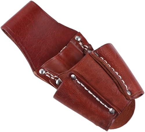 Miniatura 7 de DOITOOL 3 bolsas de herramientas de cuero para electricista, bolsa pequeña de bolsillo para herramientas con 4 bolsillos para cinturón, bolsa de