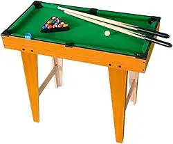 Sanxia Jogo de Sinuca Bilhar de Mesa Extra Grande Com Pés 61 X 31 X 60 Cm, 16 Bolas, 2 Tacos, 1 Escova, 1 Triângulo, 1 Giz, Adulto