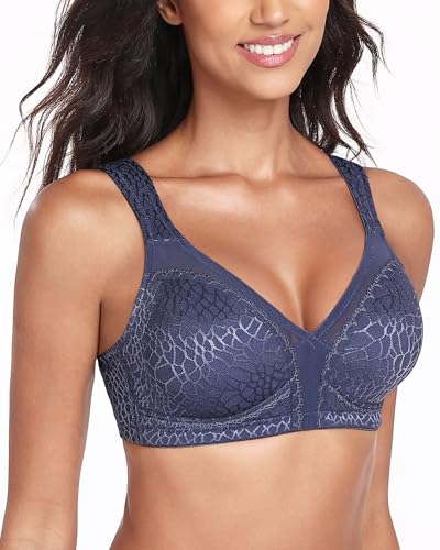 Image of Lemorosy Women's Plus Size Full Coverage Non Padded Wireless Minimizer Bra -Comfort and Double Support