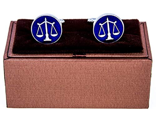 Mrcuff Law Scales Of Justice Attorney Lawyer Pair Cufflinks In Presentation Gift Box & Polishing Cloth #TOP1