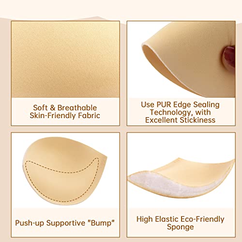 Ksang Women's Push Up Bra Pads Inserts 2 Pairs Breast Enhancer Cups Add 1-2 Cup Sizes Instantly A/B, C Cup Available #TOP5