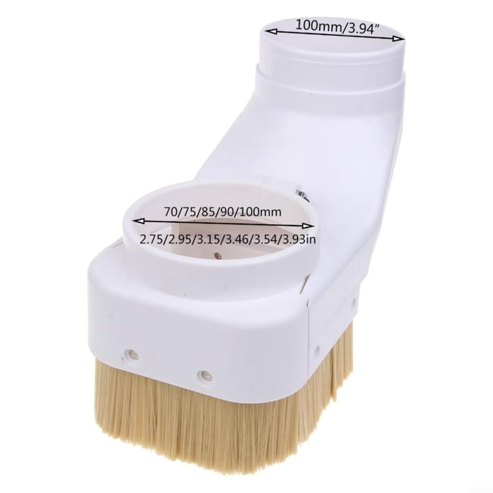 Zapata de cubierta antipolvo para enrutador CNC con cepillo de nailon grueso extraíble para máquina de grabado de carpintería, eliminación de polvo para mantener el banco de trabajo limpio (90 mm)