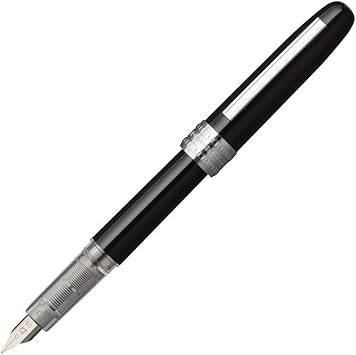 Platinum Plaisir Medium Nib Fountain Pen, Black PGB-1000-#1-M