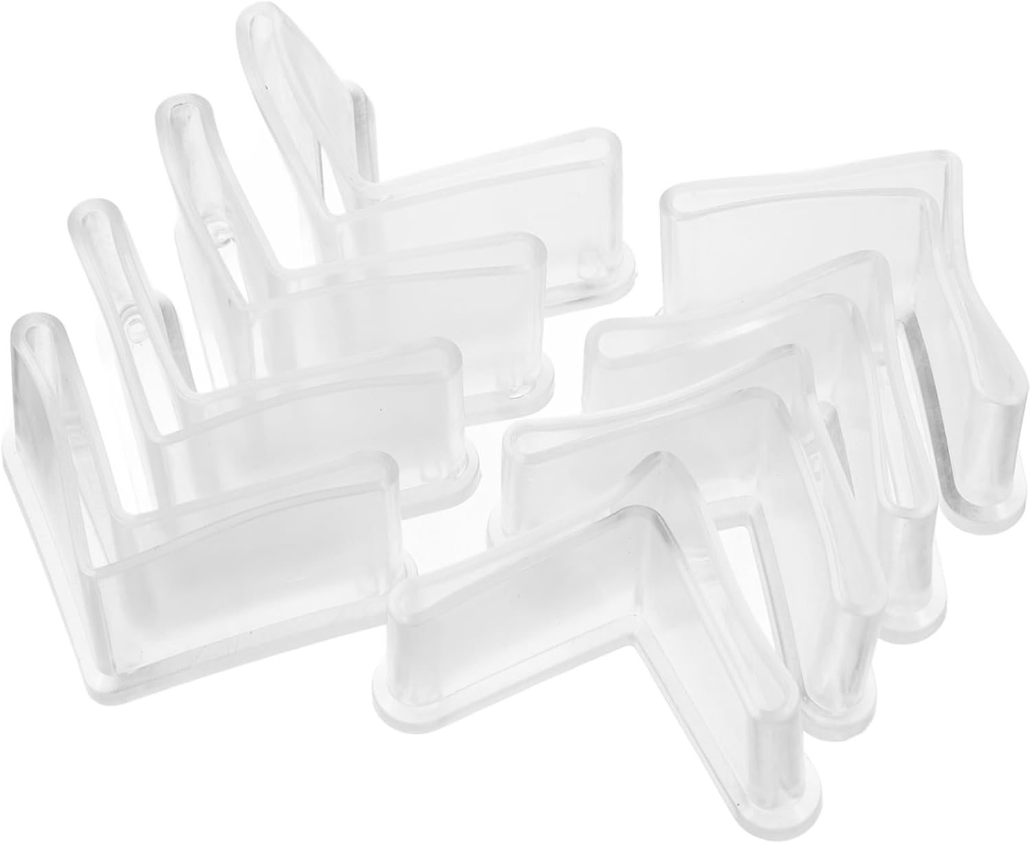 ABOOFAN Set of 8 Corner Feet Pads 40 x 40 mm Transparent PVC Rubber Non-Slip Corner Protectors for Furniture, Chair Legs, Table and Bed, Indoor Use, Furniture Accessories