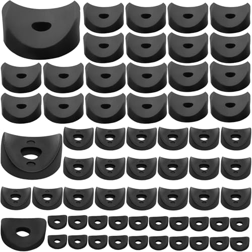 60 Pezzi Distanziatori a Sella, Kit Rondelle in Plastica Nera da 19 * 6 * 3/22 * 6 * 4/25 * 6 * 4mm, Assortimento di Rondelle di Supporto