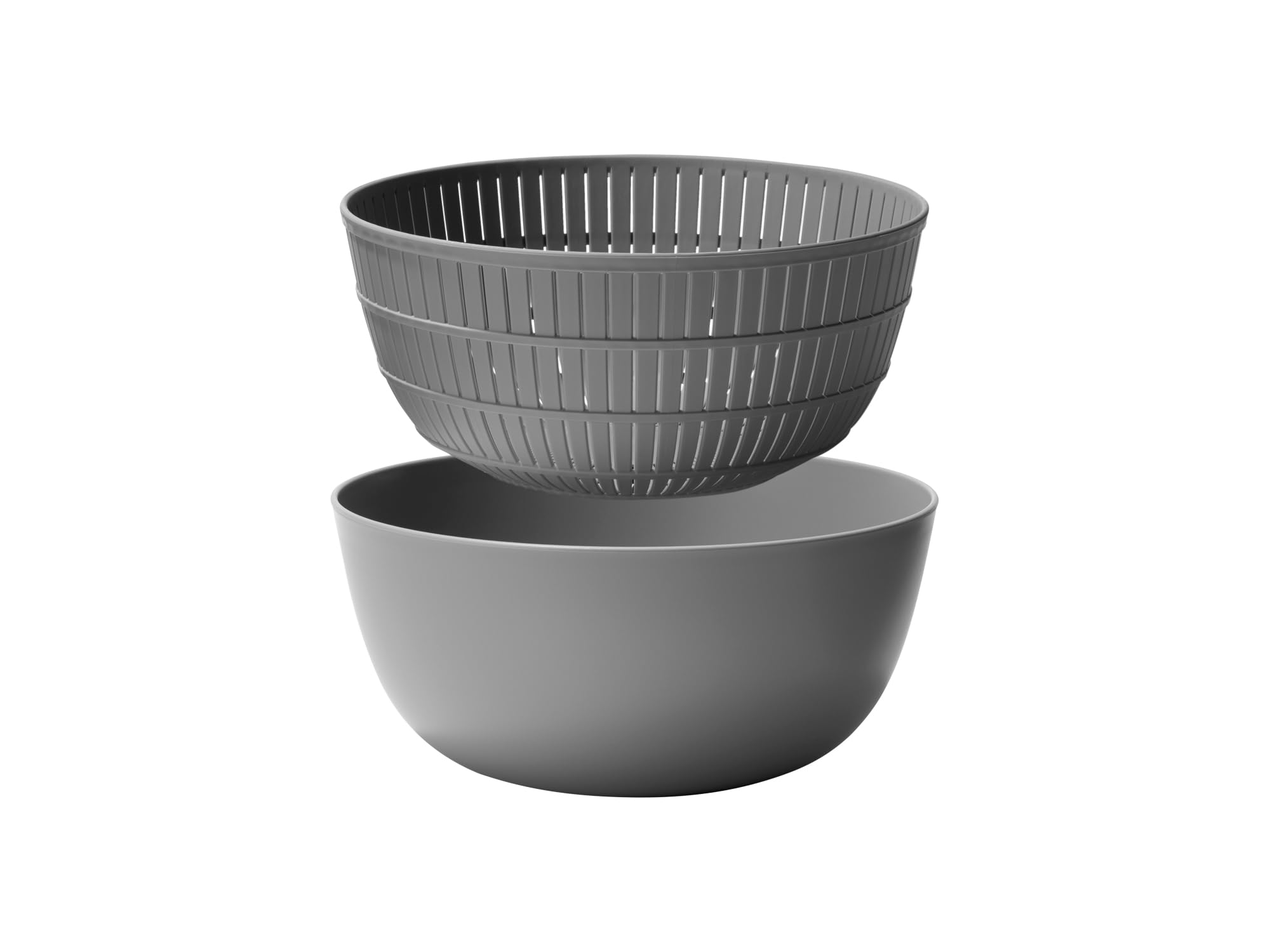 ライクイット 米研ぎにもつかえるザルとボウル Colander&Bowl グレー ヨドバシ.com - ライクイット 米とぎにも使えるザルとボウル