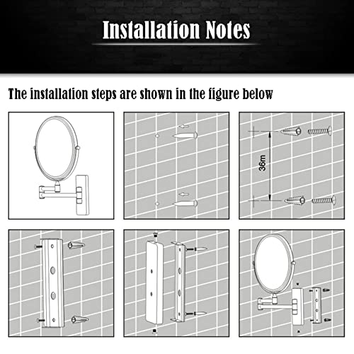Miroir grossissant mural rechargeable et rotatif à 360° - 7
