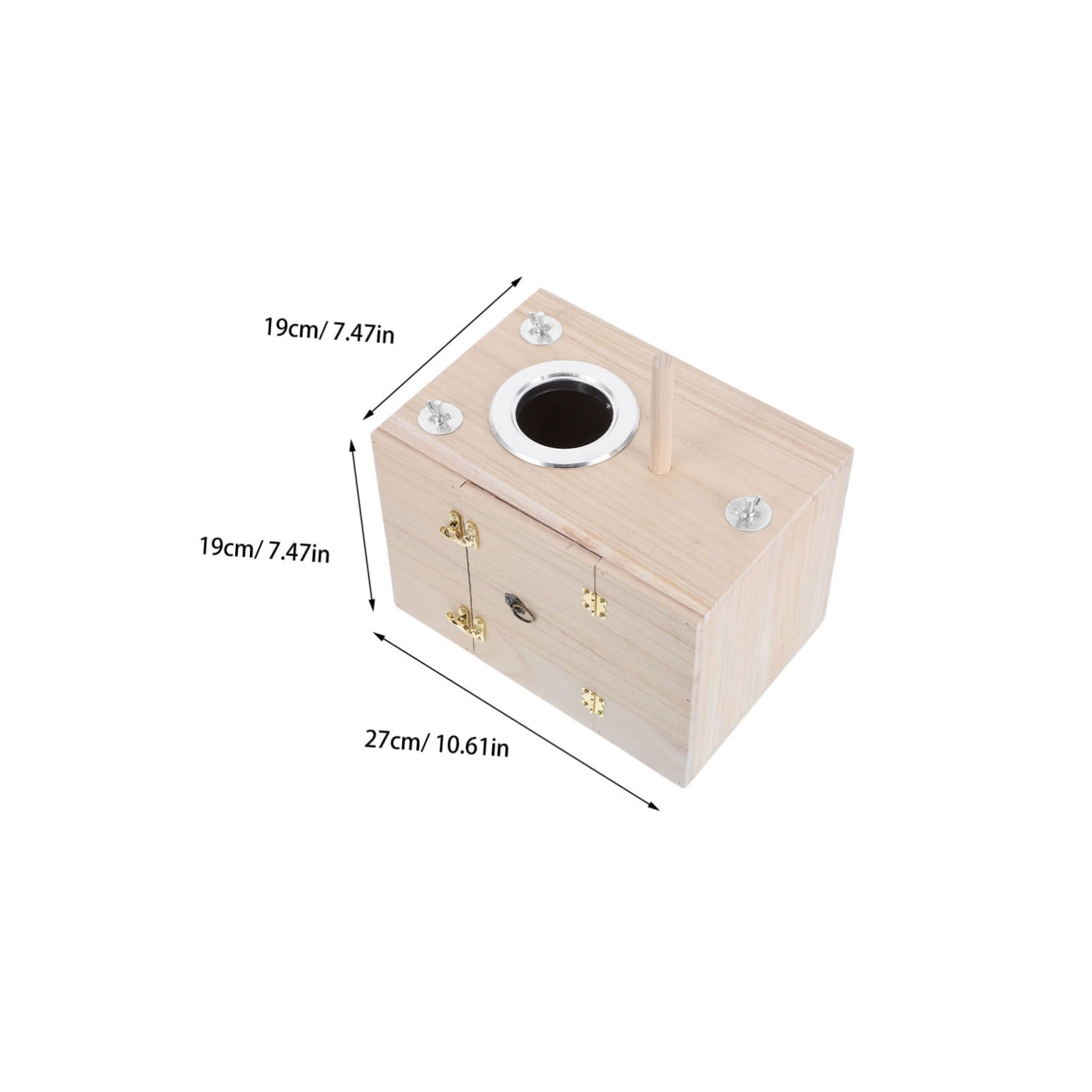 Nichoir de Reproduction Carré pour Oiseaux en Bois, Beige | Lieu de Repos Jeu, Design Simple et Créatif, Adapté aux Petits Oiseaux et Canaris
