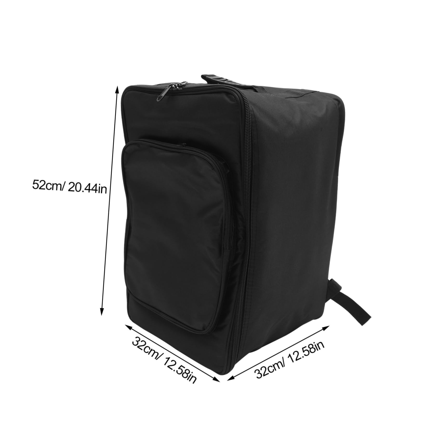 Garneck Ergonomic Cajon Backpack Waterproof Drum Bag Music Instrument Holder Compact Drum Container Black Random Style