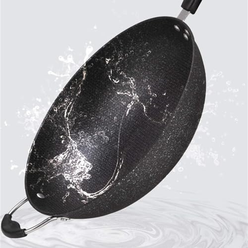 Wok de acero carbono fondo plano 30 cm miniatura 2