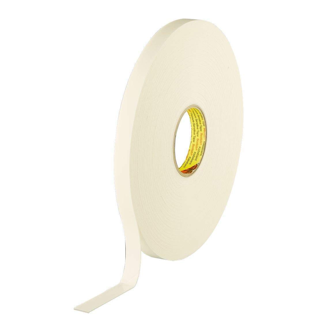 3M Nastro Biadesivo con Supporto in Tessuto 9515 W, 19 mm X 33 m, 1.5 mm, 16 Pezzi, Bianco
