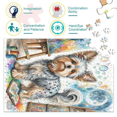 Rompecabezas imposible de 1000 piezas Papillón con diseño de obra de arte para adultos 4
