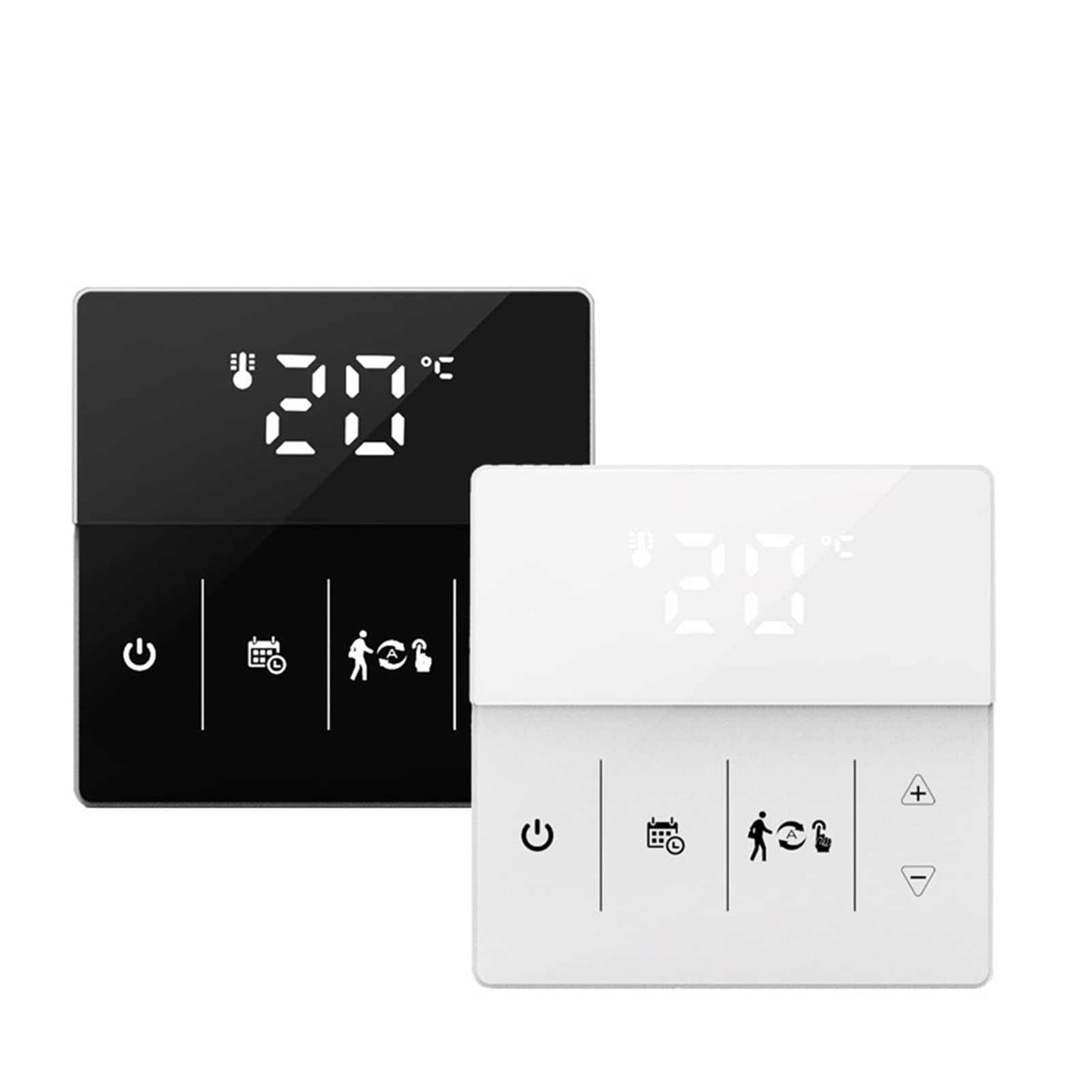 Cyfrowy higrometr termometr wewnętrzny Tuya WiFi Smart Thermostat, Elektryczna Ogrzewanie podłogowe Ogrzewanie Wody/Gaz Pilot Pilot Z wyświetlaczem LCD(Nero)