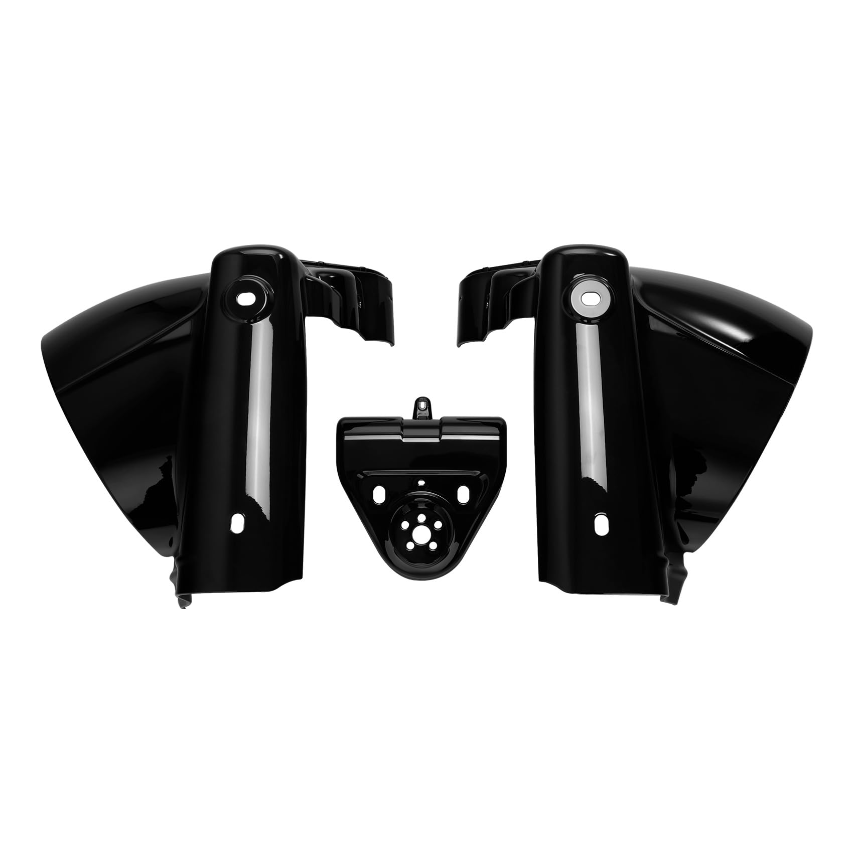 XMT-MOTO 7'' Round Headlight Nacelle Cover Fit For Harley Touring Road King FLHR 2014-2023,Black