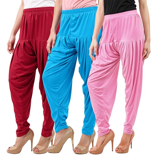 Image of Buy That Trendz Patiala Salwar for Women Relaxed Fit Viscose Patiyala Salwar Harem Bottom Pants