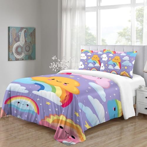 Parure de lit microfibre 3 pièces impression 3D supérieure pour lit simple - 5