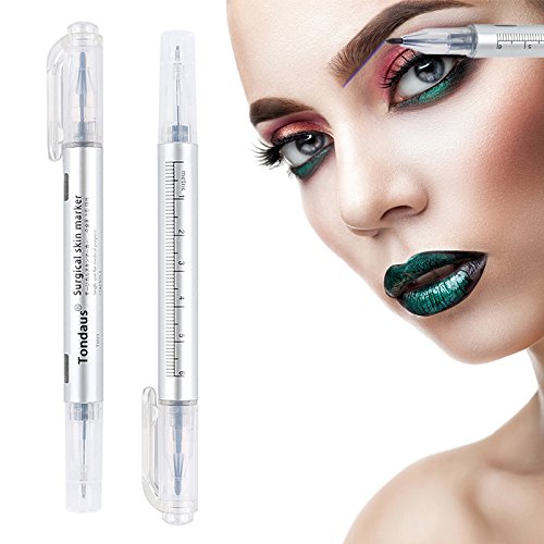 1PCS Eyebrow Embroidery Eyebrow Double Marker + Eyebrow Double End Waterproof Skin Marker Pen Suitable for Positioning Mark Design