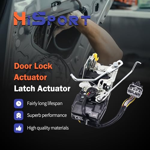 Image of HiSport Front Drive Left Side Door Lock Actuator Motor 69040-04010 | Compatible with Toyota Tacoma Latch 1998-2004 Pickup Replaces 6904004010 931-492 931492