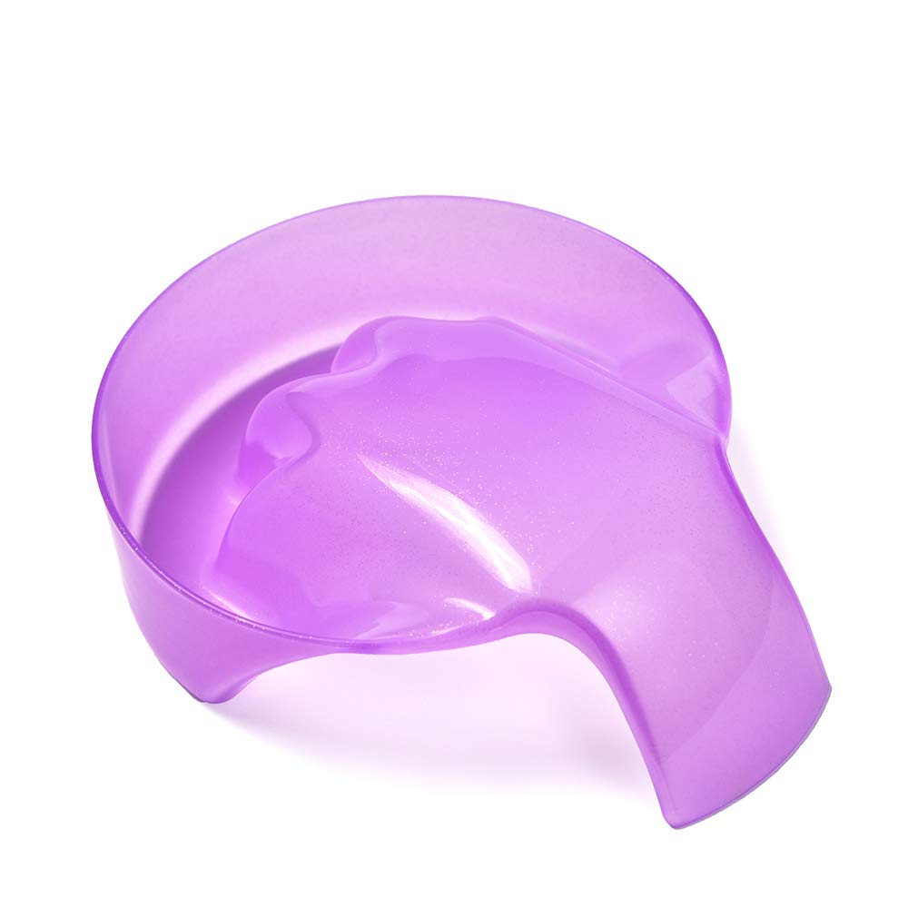 Rolabling 1Pcs Nail Art Soak Bowl Nail Polish Powder Removal Tray Nail Spa Salon Soaker Bowl Manicure Tools (Purple)