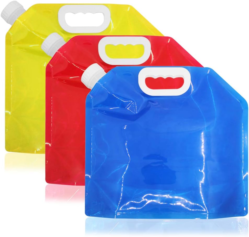 maxin 5 Litre Collapsible Water Container, BPA Free Plastic Water Carrier Folding Water Bag