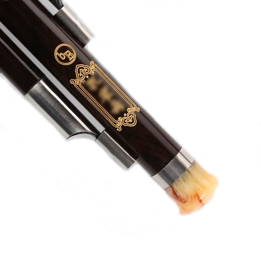 Mobkid Hulusi Ebony Cucurbit C Level B Level Musikinstrument Zero Basic Anfänger Erwachsene Kinder Übungsgebrauch (Color : Black, Size : C-Key)