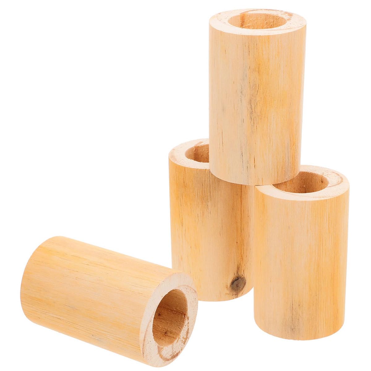 Elevadores de muebles de madera redondos de 5 cm de altura en pack de 4 piezas