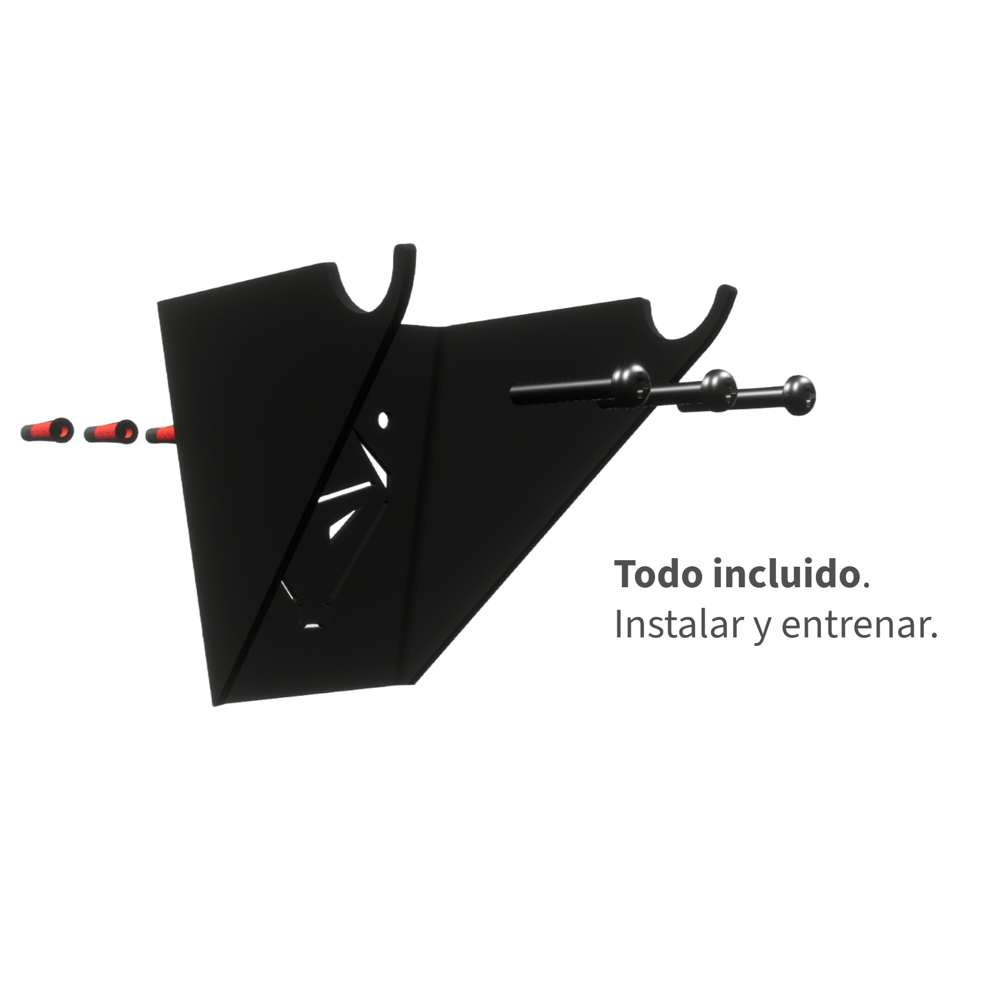 Soporte de Pared para Mancuernas (Pack 2 Unidades) – Rack Individual de Acero Reforzado para Pesas – Capacidad hasta 50 kg – Ahorro de Espacio en Gimnasio en Casa – Diseño Horizonte by Lezoconcept