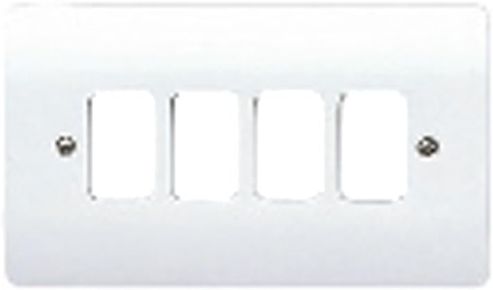 MK (ELECTRIC) Logic Plus 4 Module Grid Plus Front Plate, White
