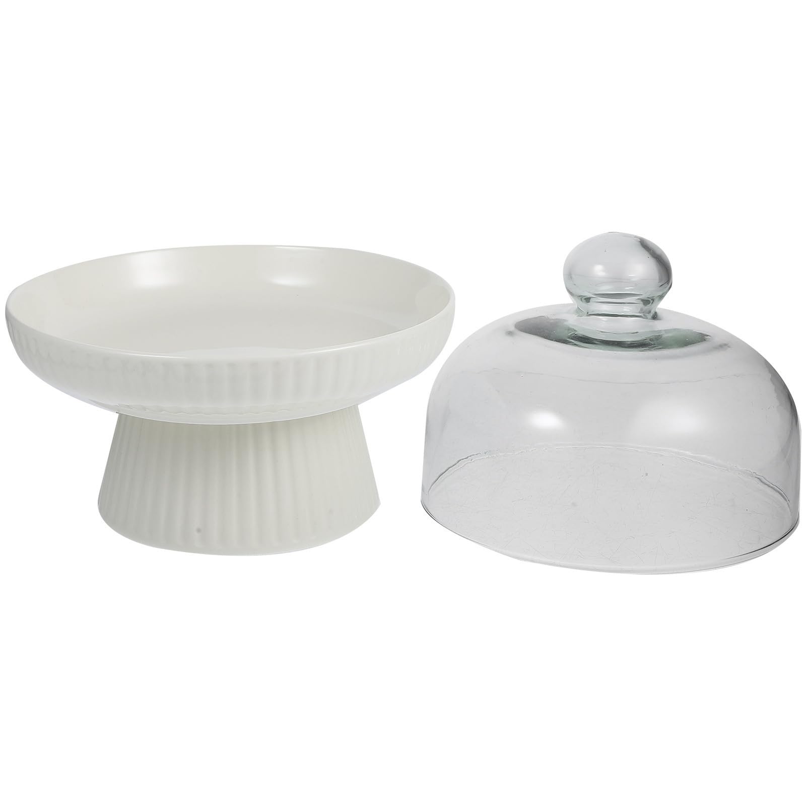 Soporte para Pastel de Mesa, Plato de Postre Alto de Porcelana