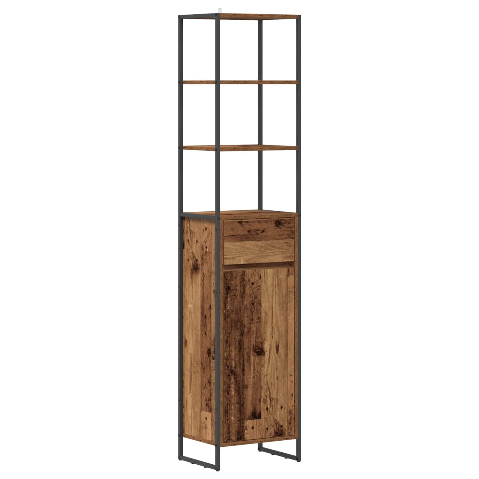 Armadio da bagno in legno antico 40 x 30 x 180 cm