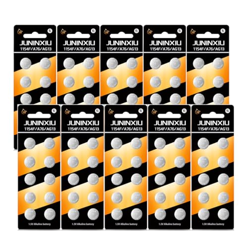 100 Pilas LR44 AG13 Baterías de Botón Alkalinas