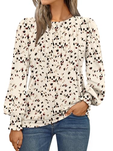Image of AUTOMET Womens Long Sleeve Shirts Fall Blouses Tops Business Casual Outfits