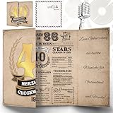 Thboxes Geburtstagskarte 40, Back in 1986 Karte Geburtstag Geschenke zum 40 Geburtstag Grußkarte