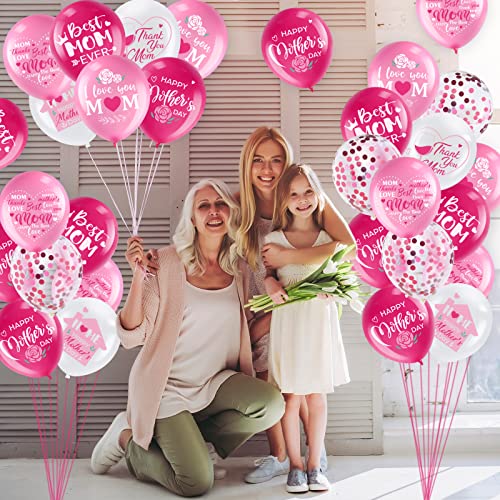 50-Pcs-12inch-Happy-Mothers-Day-Balloons-Party-Decorations-Supplies-I-Love-You-Best-Mom-Ever-Thanks-Giving-Party-Latex-Balloons-for-Mothers-Day-Party-Mother-Birthday-Party-Favors 50 Pcs 12inch Happy Mothers Day Balloons Party Decorations Supplies I Love You Best Mom Ever Thanks Giving Party Latex Balloons for Mothers Day Party Mother Birthday Party Favors