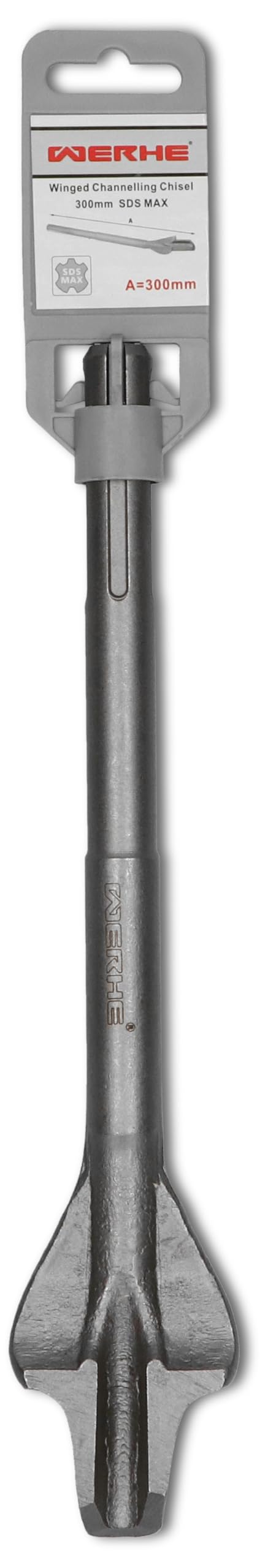 WERHE® SDS MAX 60 x 300 mm cincel volante - cincel de canal para martillo perforador - gubia para cincelar en ladrillo y hormigón