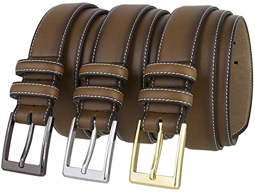 Vermont Men's Jean Casual Leather Brown Belt 1 1/4" Wide4